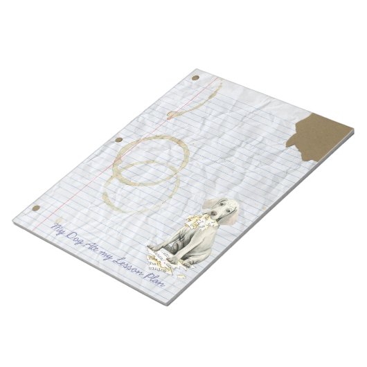 Bloc-note Mon Weimaraner A Mangé Mon Plan De Leçon (Incliné)