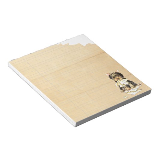 Bloc-note Mon Yorkie a mangé mes devoirs (Incliné)