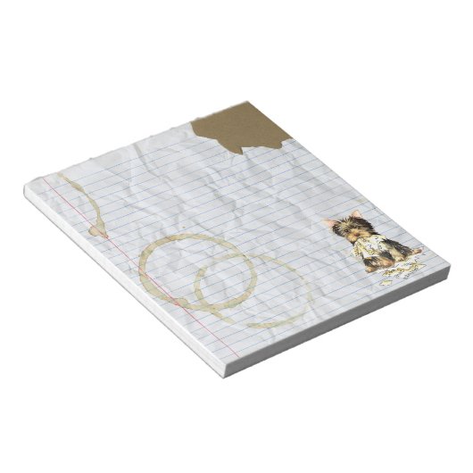 Bloc-note Mon Yorkie a mangé mon plan de leçon (Incliné)