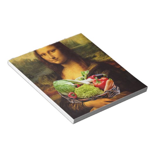 Bloc-note Mona Lisa aime les légumes (Incliné)