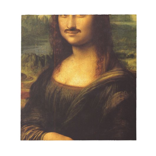Bloc-note mona lisa mustache (Devant)