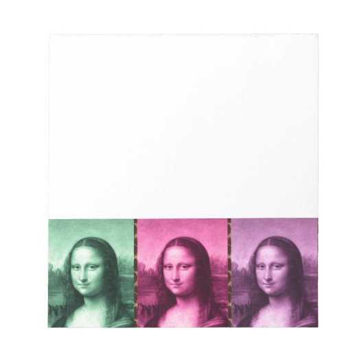 Bloc-note Mona Lisa Poster de animal rose rose violet (Devant)