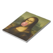 Bloc-note Mona Lisa soufflant de bulle rose (Tourné)