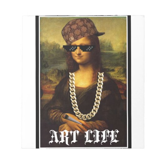 Bloc-note Mona Lisa Thug Life Art Life (Devant)