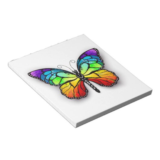 Bloc-note Monarque papillon arc-en-ciel (Incliné)