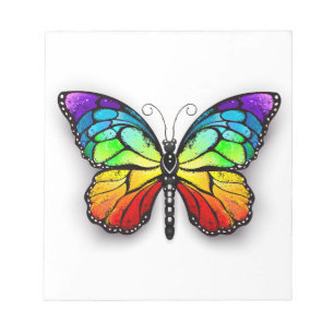 Bloc-note Monarque papillon arc-en-ciel