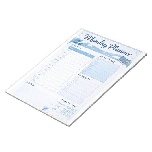 Bloc-note Monday Daily Planner Printable (Incliné)