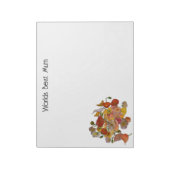 Bloc-note Monde meilleur maman Note Pad avec des pavots (Tourné)