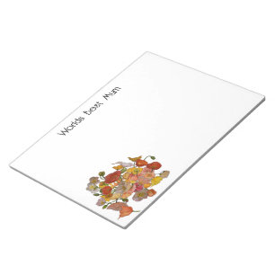 Bloc-note Monde meilleur maman Note Pad avec des pavots