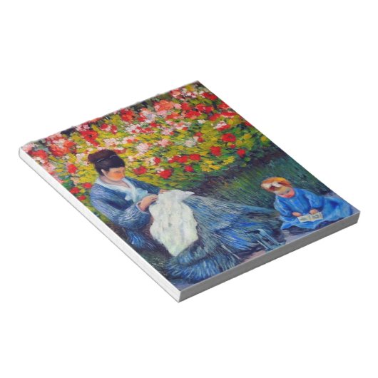 Bloc-note Monet mère et enfant dans le jardin (Incliné)