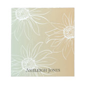 Bloc-note Monnaie Blanche Maisées Floral (Devant)