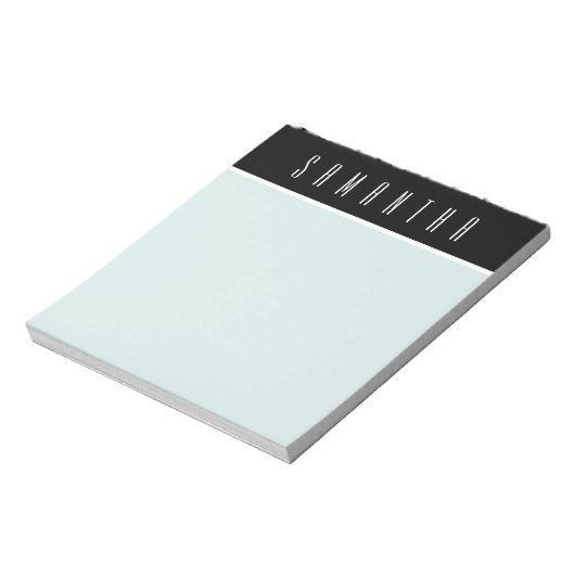 Bloc-note Monnaie personnalisée Turquoise minimaliste modern (Tourné)