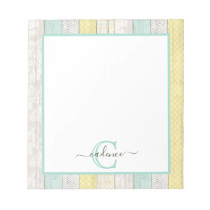 Bloc-note Monnaie Rustique & Boho Jaune Geo Moderne Personna