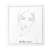 Bloc-note Monochrome Fade Mode fille Portrait (Devant)