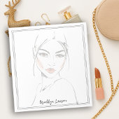 Bloc-note Monochrome Fade Mode fille Portrait