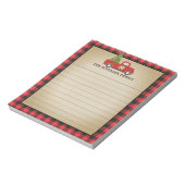 Bloc-note Monogram Christmas Red Truck Buffalo Plaid (Tourné)