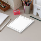 Bloc-note Monogram Elegant Black & White Border Stationery