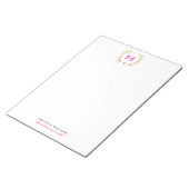 Bloc-note Monogram Gold Foil Laurel & Spade (Incliné)