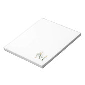 Bloc-note Monogram M Wedding Party Notes élégantes (Tourné)