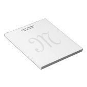 Bloc-note Monogram Modern Simple Minimalist Plain (Incliné)