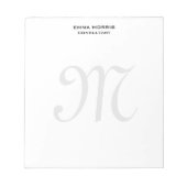 Bloc-note Monogram Modern Simple Minimalist Plain (Devant)