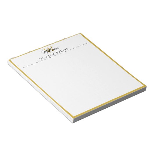 Bloc-note Monogram Personalized Notepad with Custom Name Loo (Incliné)