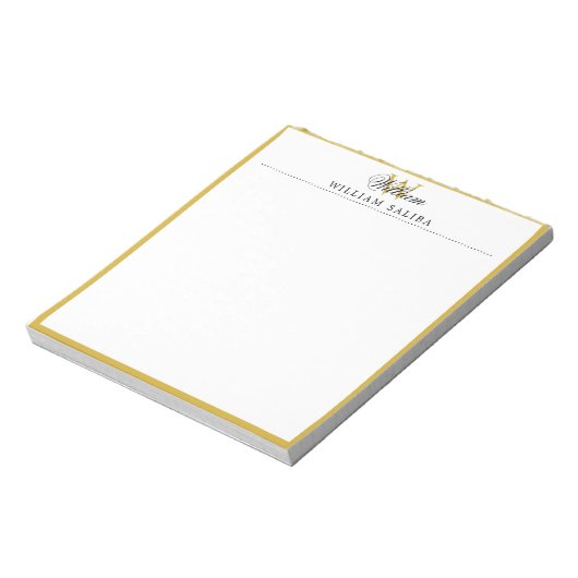 Bloc-note Monogram Personalized Notepad with Custom Name Loo (Tourné)