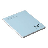 Bloc-note Monogram Plain Blue Trendy Business (Incliné)