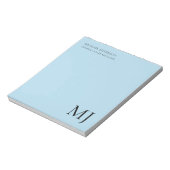 Bloc-note Monogram Plain Blue Trendy Business (Tourné)