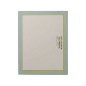 Bloc-note  Monogram Sage Green Beige Gold Minimalist Men  (Tourné)