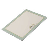 Bloc-note  Monogram Sage Green Beige Gold Minimalist Men  (Incliné)