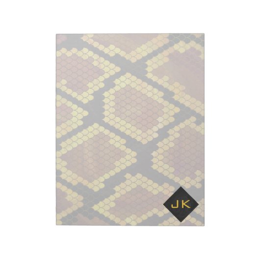 Bloc-note Monogram Snake Brown et Gold Print (Tourné)