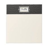 Bloc-note Monogramme 3-Lettre Executive Hommes Personnalisé (Devant)