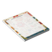 Bloc-note Monogramme A Patch de Zinnia Terracotta Chaud (Incliné)