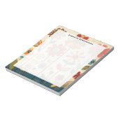 Bloc-note Monogramme A Patch de Zinnia Terracotta Chaud (Tourné)