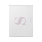 Bloc-note Monogramme à pois foncé de prune violette Stylo (Tourné)