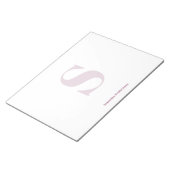 Bloc-note Monogramme à pois foncé de prune violette Stylo (Incliné)