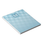 Bloc-note Monogramme ange bleu cercles motif (Incliné)