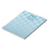 Bloc-note Monogramme ange bleu cercles motif (Tourné)