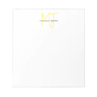 Monogramme Attrayant Jaune Blanc Minimaliste Moder