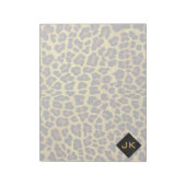 Bloc-note Monogramme avec léopard Brown et jaune (Tourné)
