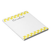 Bloc-note Monogramme Blanc Jaune Tendance Motif de Poche Fun (Incliné)