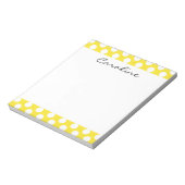Bloc-note Monogramme Blanc Jaune Tendance Motif de Poche Fun (Tourné)