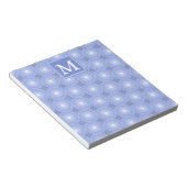 Bloc-note Monogramme bleu cercles motif (Incliné)