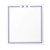 Bloc-note Monogramme Bleu Marine (Devant)