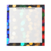 Bloc-note Monogramme bleu, vert, rouge, or Abstrait géométri (Devant)