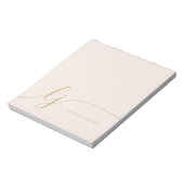 Bloc-note Monogramme Blush Pink Or Moderne Minimale Feminine (Tourné)
