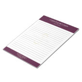 Bloc-note Monogramme Bourgogne Moderne Elégant Linne (Incliné)