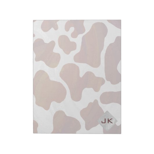 Bloc-note Monogramme Brown et blanc de vache (Tourné)