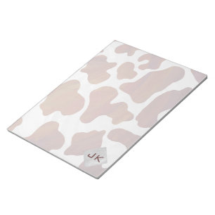 Bloc-note Monogramme Brown et blanc de vache